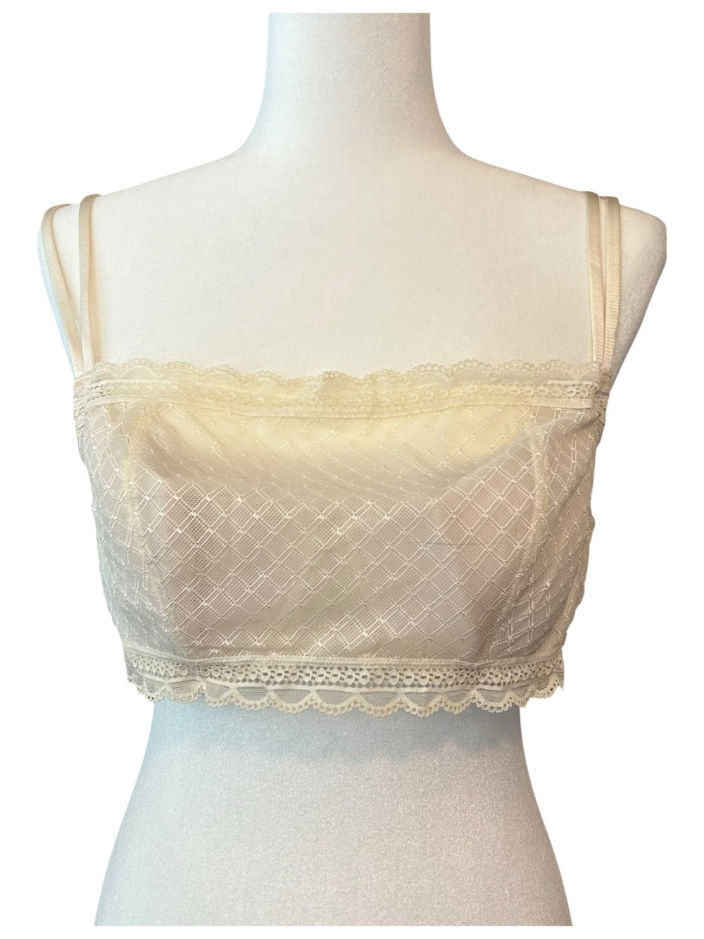 Cacique Underwire Lace Camisole Bralette Top Women’s SZ 42B in Cream